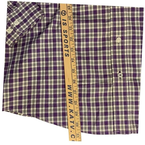 Cinch Shirt Mens Medium Purple White Plaid Button Down Cowboy Western Rodeo - Picture 12 of 16